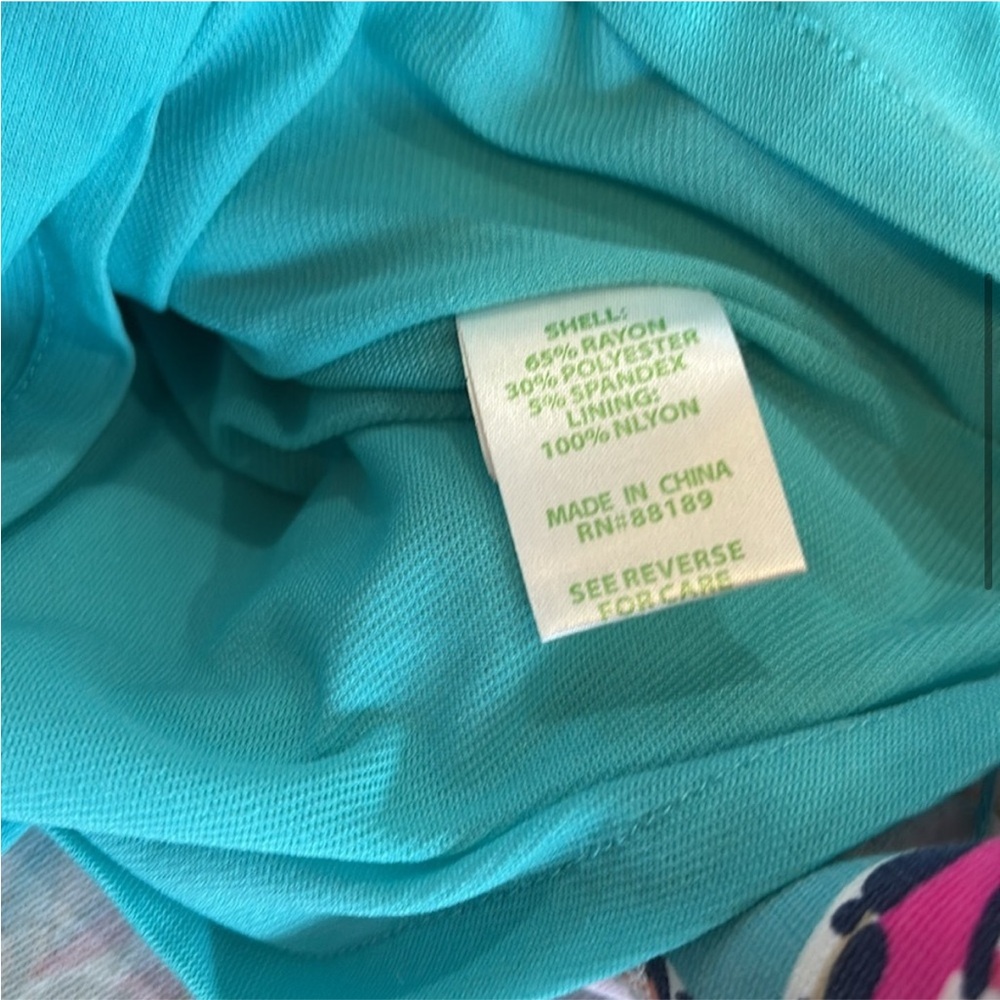🩷LILLY PULITZER Francesca Aqua Bait & Switch Sleeveless Sheath Dress size M - Picture 5 of 8